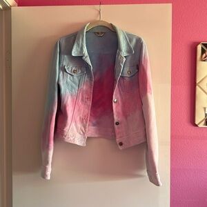 Hard tail jacket pink and blue tie dye